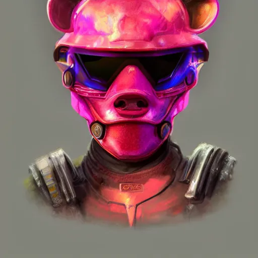 Image similar to profile portrait, helmet lion cyberpunk made of pink lava and fire in ivan lopez style, aurora digital package, profile portrait, cyberpunk fashion, realistic shaded perfect face, fine details, very dark environment, misty atmosphere, closeup, d & d, fantasy, intricate, elegant, highly detailed, digital painting, artstation, concept art, matte, sharp focus, illustration, hearthstone