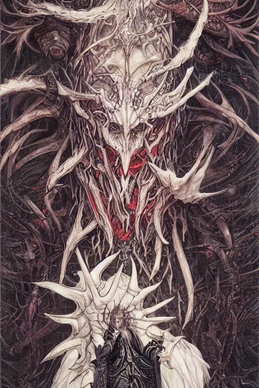 Image similar to fully clothed yawgmoth by ayami kojima