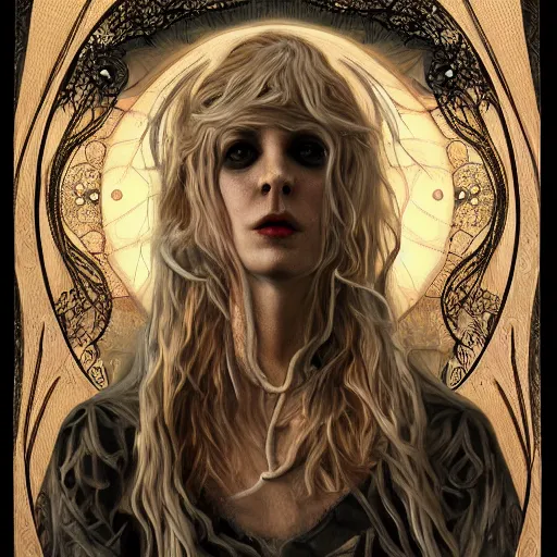 Prompt: hiperrealistic, ultra detailed art nouveau painting of an anthrophomorphised nightmare, character art, character study, 4 k uhd, post production, dark tones, intricate, masterpiece, sharp focus