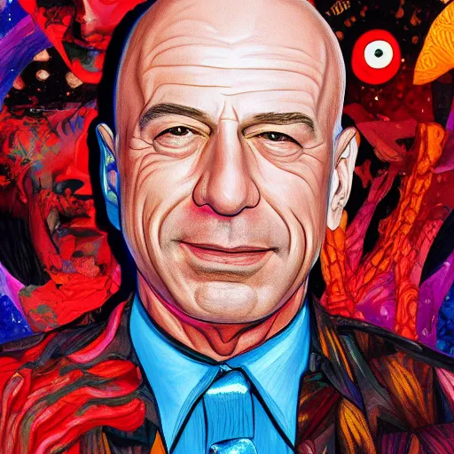 Image similar to a detailed painting of robert deniro poorly disguised as bruce willis by Junji ito and Lisa frank, vivid color scheme, artstation,8k,artstationHD,artstationHQ, cinematic, diffuse lighting