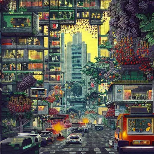 Image similar to jakarta pixel art pinterest trending by sascha naderer