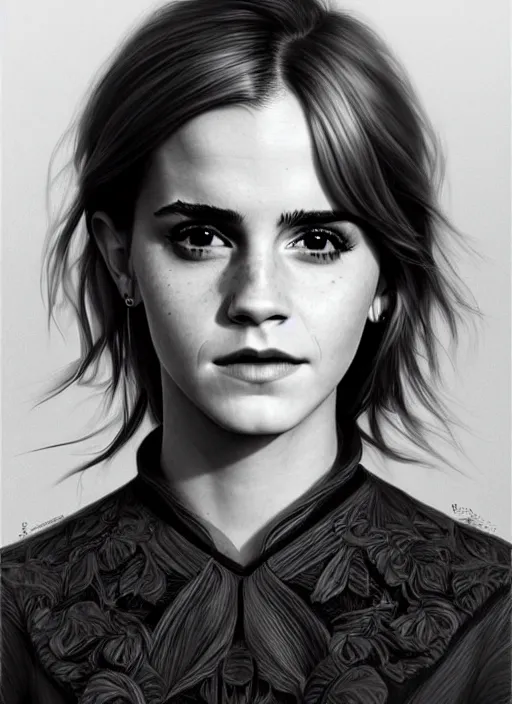 Image similar to high angle photo of emma watson in the style of stefan kostic, realistic, sharp focus, 8 k high definition, insanely detailed, intricate, elegant, art by stanley lau and artgerm