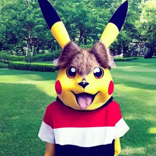 Image similar to photo of a pikachu with the face of emma watson