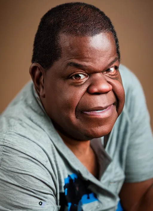 Image similar to DSLR photo portrait still of 55 year old age 55 Gary Coleman at age 54!!!, 85mm f1.8