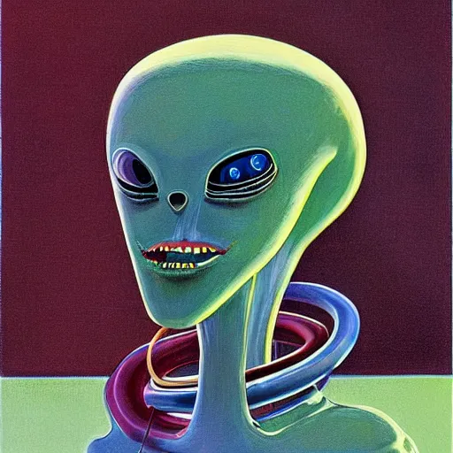 Image similar to alien by wayne thiebaud