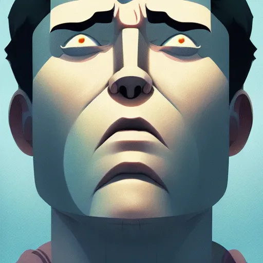 Image similar to face icon stylized minimalist total recall, loftis, cory behance hd by jesper ejsing, by rhads, makoto shinkai and lois van baarle, ilya kuvshinov, rossdraws global illumination