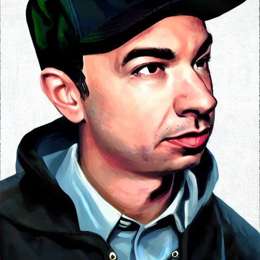 Prompt: Nathan Fielder as a hip hop artist