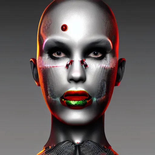 Prompt: digital virtual human, futuristic warrior, realistic, beautiful, punk