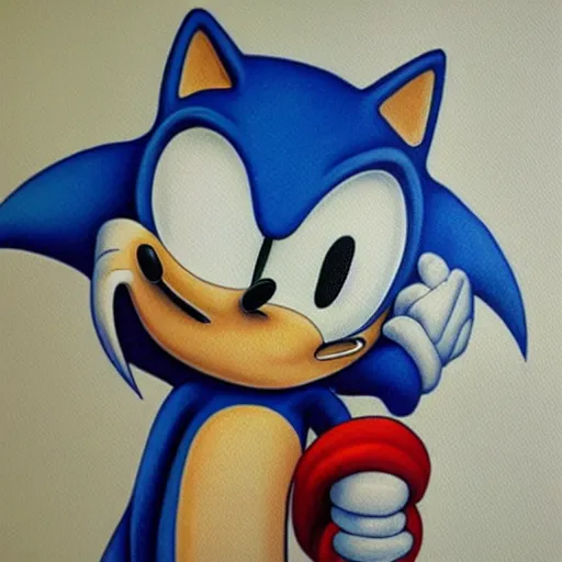 Image similar to sonic art piece from best tattoo artist, realistic color by, on mat paper, winning, alltime favorite, instagram