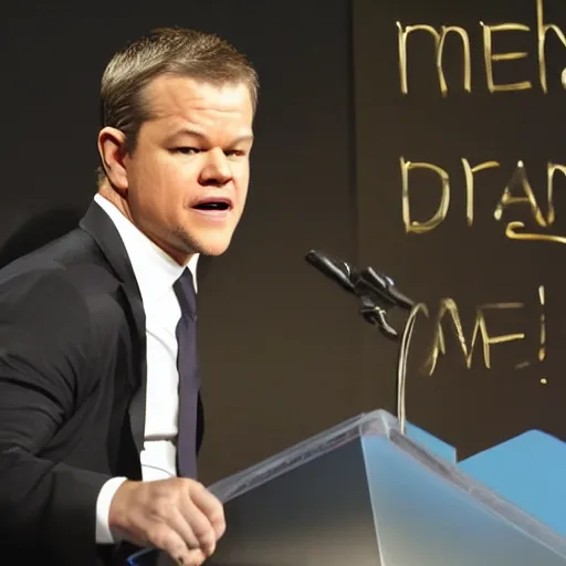 Image similar to matt damon for president