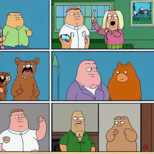 Image similar to of a crypto animal in the style of family guy