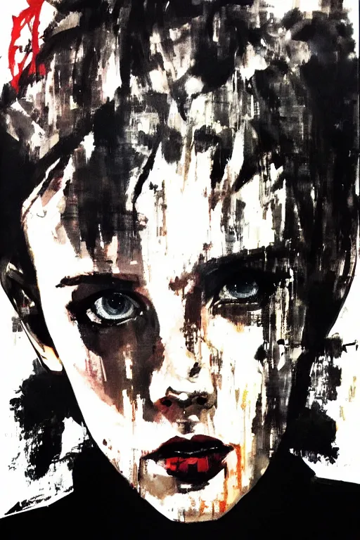 Image similar to Portrait of Millie Bobby Brown by Yoji Shinkawa