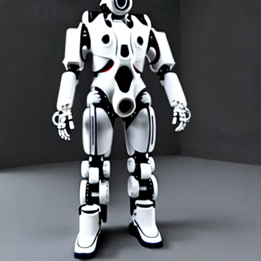 Image similar to photo of a man wearing a mech suit, 3D, ultra detailed
