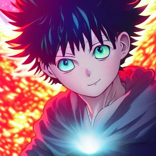 Image similar to killua zoldyck art by dan mumford and yusuke murata and makoto shinkai and ross tran, cosmic, heavenly, god rays, intricate detail, cinematic, 8 k, cel shaded, unreal engine, featured on artstation, pixiv