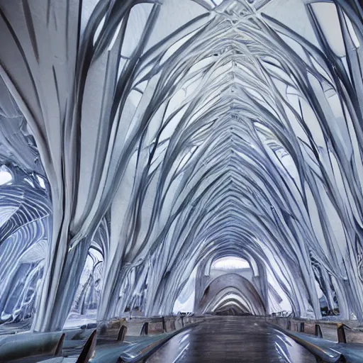 Prompt: biomorphic cathedral