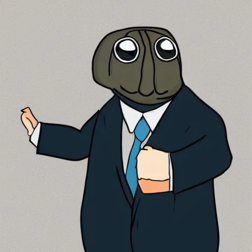 Prompt: a tardigrade dressed in a suit.