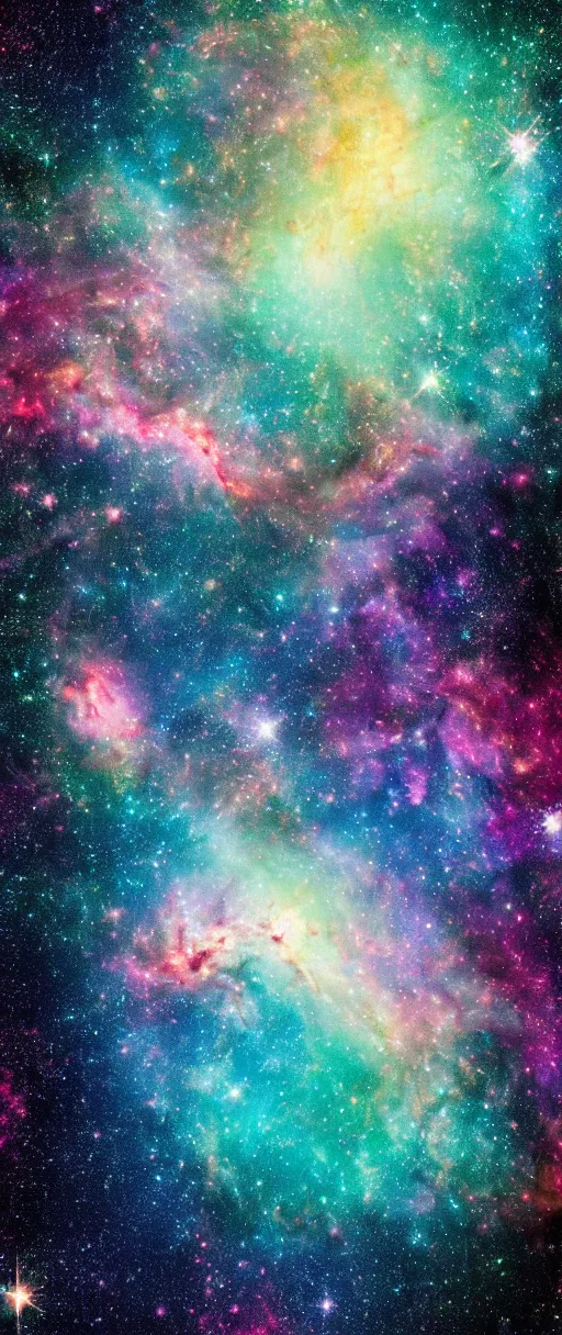 Image similar to Deep field image. 8k resolution. Visually stunning. National geographic. Pastel colors. Cosmic.