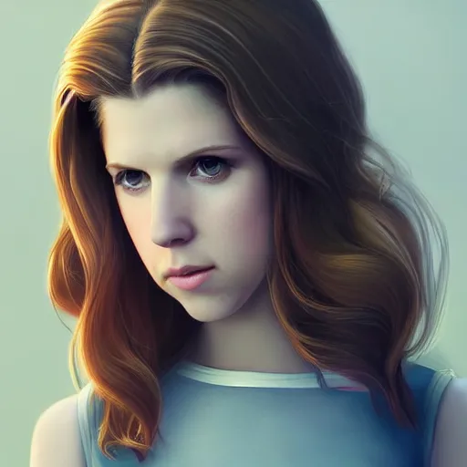 Image similar to a portrait of anna kendrick as a pixar character, beautiful, elegant, extremely detailed digital art, trending on artstation hyper realistic matte painting, by wlop, artgerm