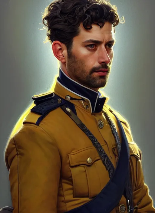 Image similar to portrait of stoic looking jean - pierre pernaut - 3 3 ans avec vous, full body, police uniform, intricate, hivis, elegant, beautiful, highly detailed, digital painting, artstation, concept art, smooth, sharp focus, illustration, art by artgerm and greg rutkowski and alphonse mucha