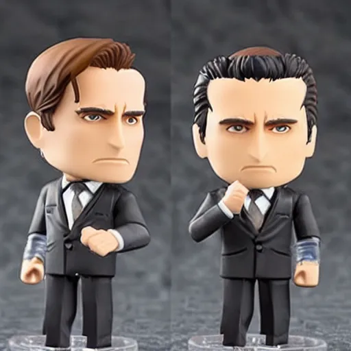 Image similar to patrick bateman nendroid