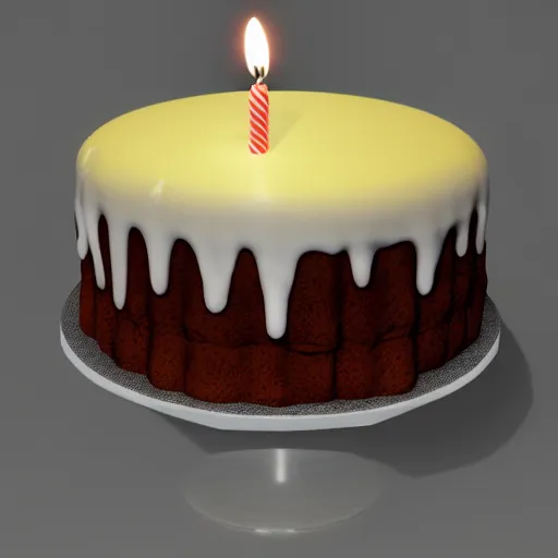 Image similar to birthday cake, 8 k artstation volumetric light