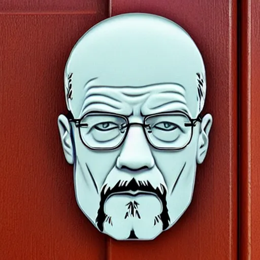 Prompt: walter white door knocker, product photo