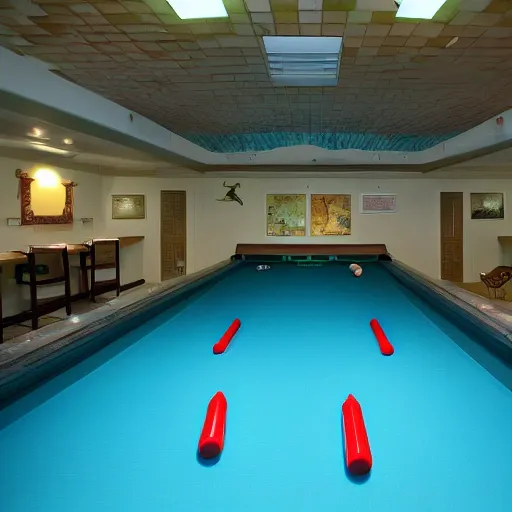 The poolrooms, a level of the backrooms that has a, Stable Diffusion