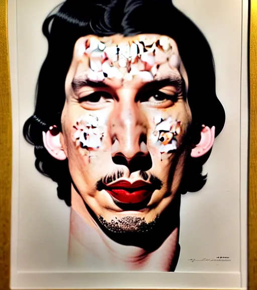 Image similar to portrait of adam driver by jon whitcomb and gil elvgren and ikenaga yasunari and ayana otake and sydney prior hall