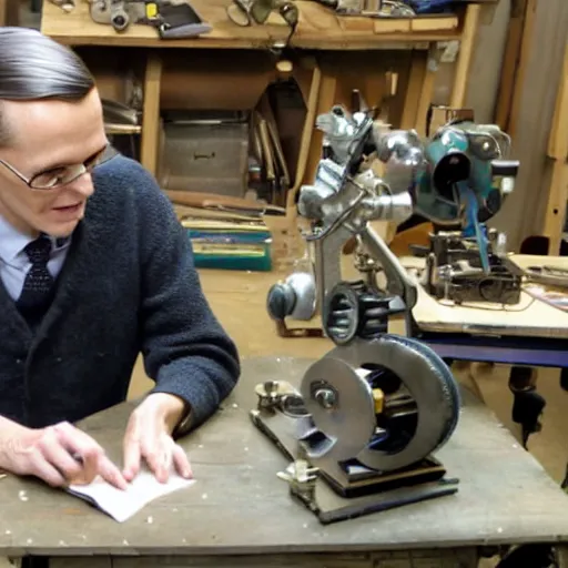 Prompt: inside the workshop with alan turing cracking the enigma