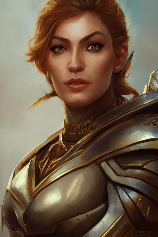 Image similar to amazon valkyrie athena, d & d, fantasy, portrait, highly detailed, headshot, digital painting, trending on artstation, concept art, sharp focus, illustration, art by artgerm and greg rutkowski and magali villeneuve