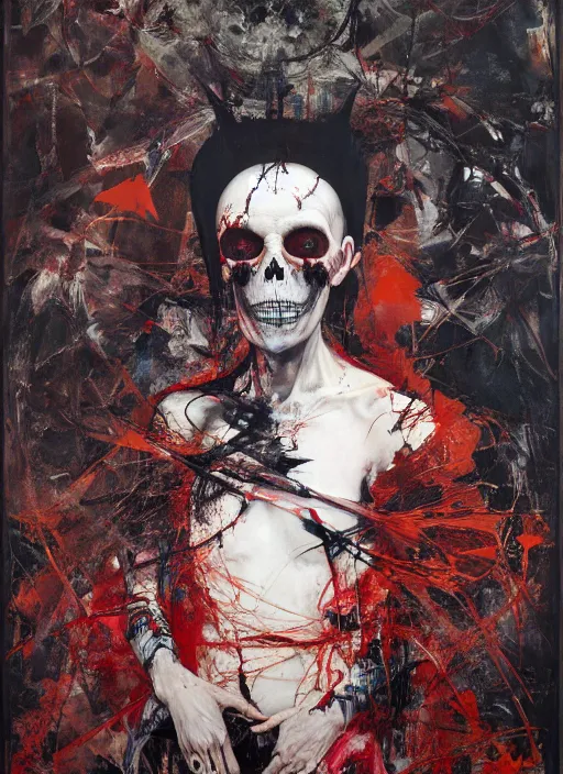 Image similar to death is not mercurial it's patient unlike life, a brutalist designed, gothic, rich deep colours, painted by francis bacon, adrian ghenie, james jean and petra cortright, part by gerhard richter, part by takato yamamoto. 8 k masterpiece.