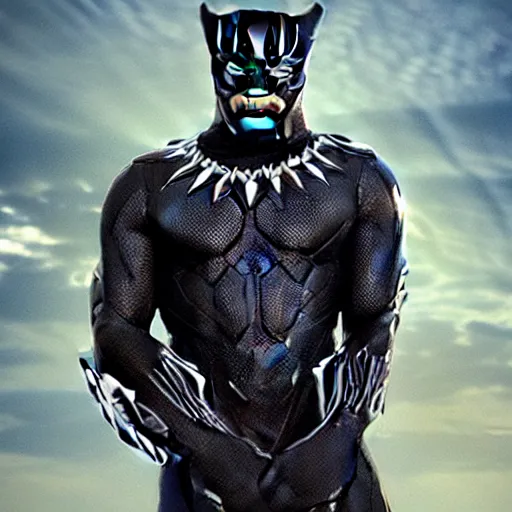 Prompt: robin williams as black panther