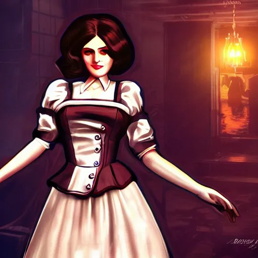 Elizabeth from Bioshock Infinite, wallpaper, Stable Diffusion