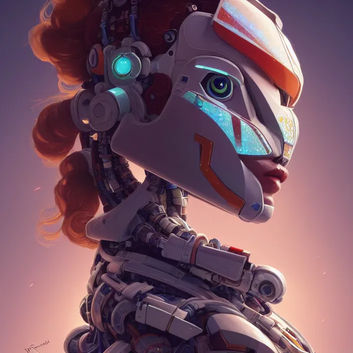 Image similar to symmetry!! portrait of a robot astronaut, floral! horizon zero dawn machine, intricate, elegant, highly detailed, digital painting, artstation, concept art, smooth, sharp focus, illustration, art by artgerm and greg rutkowski and alphonse mucha, 8 k