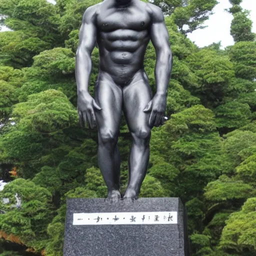 Prompt: Gachimuchi Memorial Statues