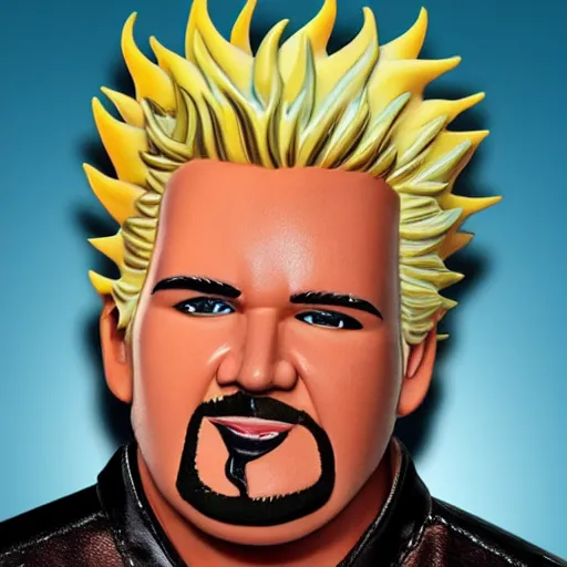 Image similar to Guy Fieri action figure, product photo, detailed, 4k