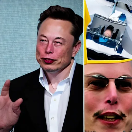 Image similar to origami elon musk