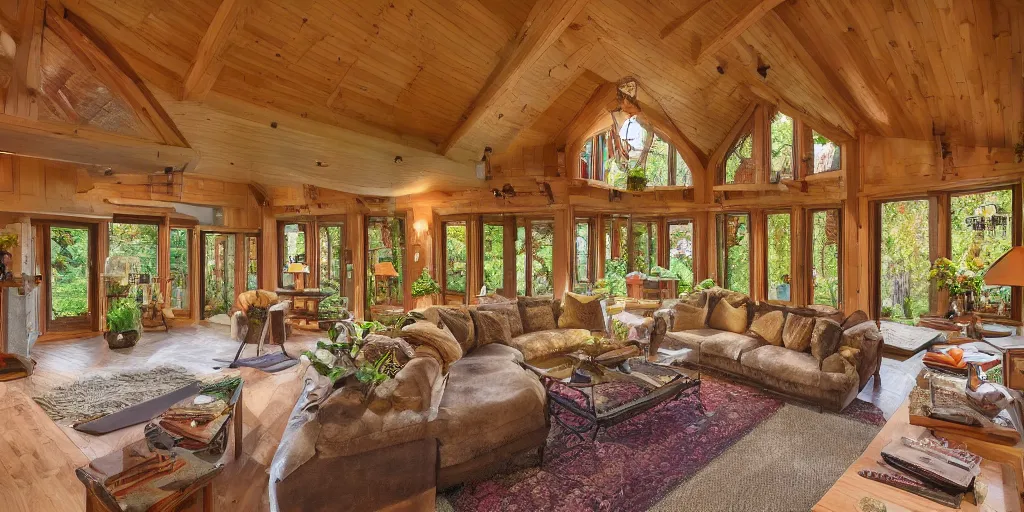 Image similar to residence in the style of rivendell, washington state