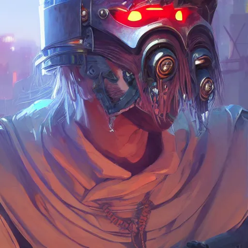 Image similar to cyberpunk viking helmet mask warrior goddess robot ninja fantasy, art gta 5 cover, official fanart behance hd artstation by jesper ejsing, by rhads, makoto shinkai and lois van baarle, ilya kuvshinov, ossdraws