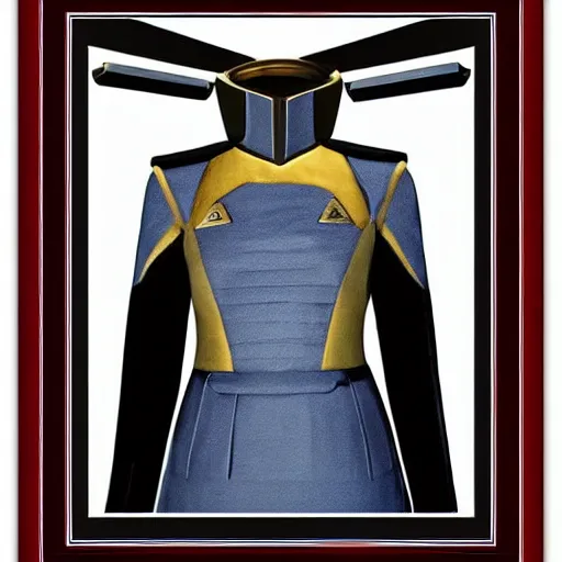 Image similar to a beautiful full body photograph of younger jenna coleman as a star fleet officer from star trek next generation, full dress uniform, symmetrical face, extreme realism and detail, 8 k, completely framed, direct lighting, 3 5 mm photo, photorealistic, sharp focus