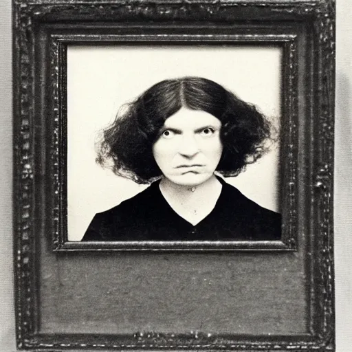 Image similar to photo portrait of a old female medical doctor photo by Diane Arbus and Louis Daguerre