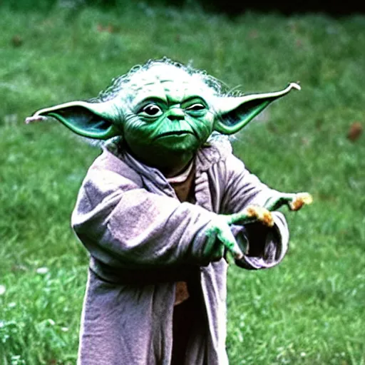 Image similar to yoda performing at woodstock