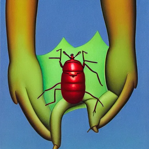 Prompt: a botero painting of a huminoid ant
