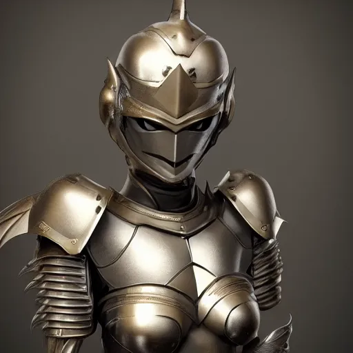 Image similar to stunning bust of a beautiful female knight, but as an anthropomorphic female dragon, well designed robot female dragon head, well armored, sharp claws, HD octane render, epic cinematography, fantasy, Artstation, Deviantart, Furaffinity