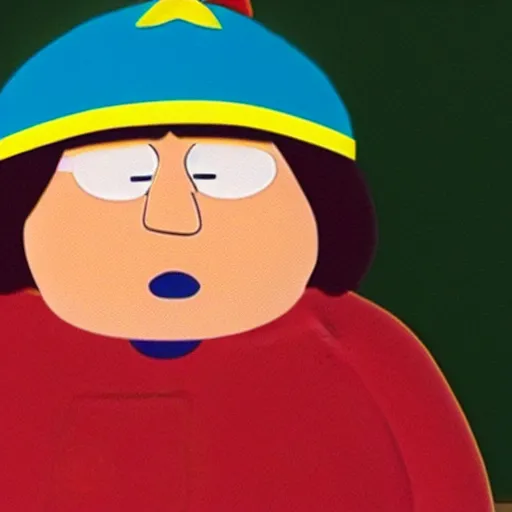 Image similar to ultra realistic 4 k photorealistic eric cartman from southpark