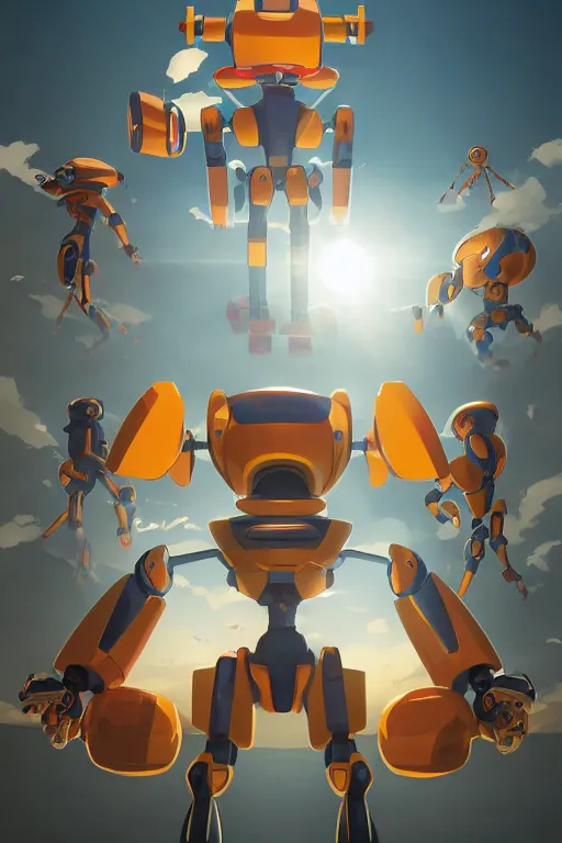 Image similar to metabots medabots medarotto medarot robot minimalist comics, behance hd by jesper ejsing, by rhads, makoto shinkai and lois van baarle, ilya kuvshinov, rossdraws global illumination ray tracing hdr radiating a glowing aura