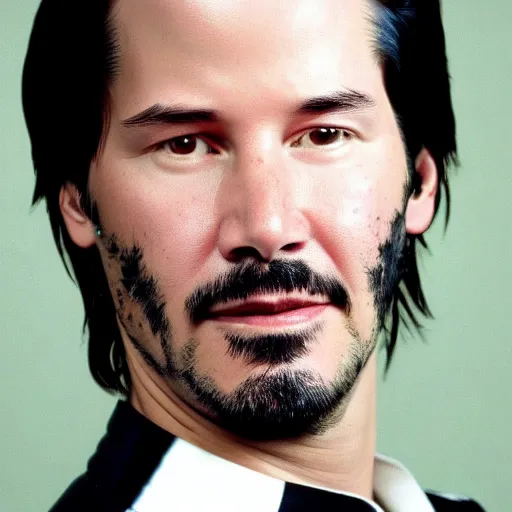 Prompt: Keanu reeves Portrait from the 90s old vintage