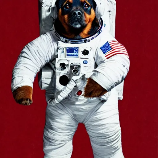 Image similar to astronaut rottweiler