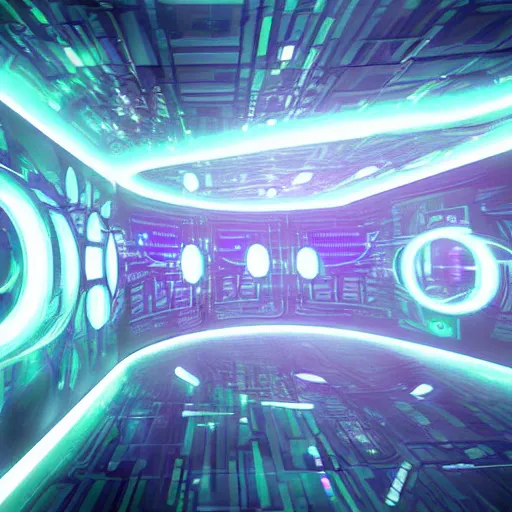 Prompt: the view inside a digital tron like bittorrent digital world, by random artist