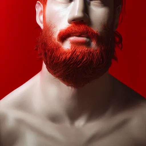 Image similar to a red headed man, octane render, art, portrait,